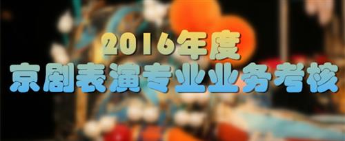 操骚逼出骚水视频网国家京剧院2016年度京剧表演专业业务考...